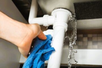 bathroom sink leaking underneath